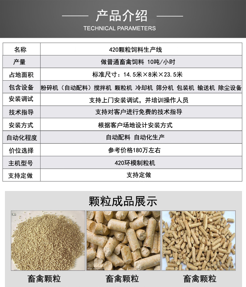 420型顆粒飼料生產線